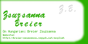 zsuzsanna breier business card